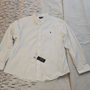 Polo by Ralph Lauren Men's Classic White Button Down Shirt